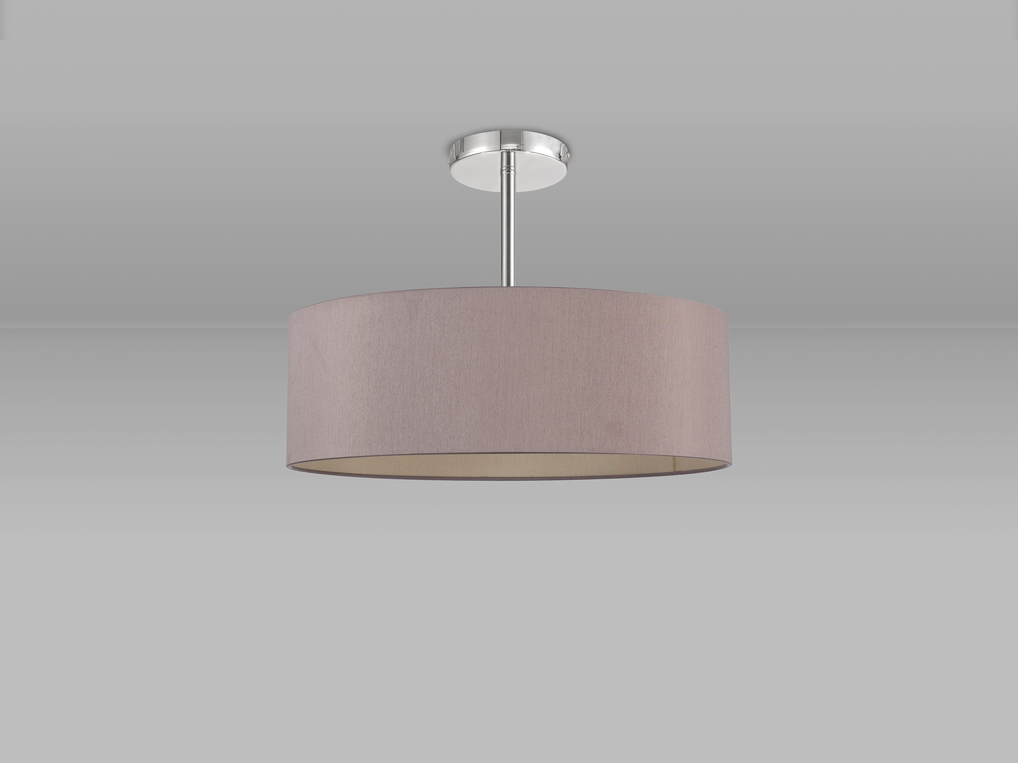 Baymont 45cm Semi Flush 5 Light Polished Chrome, Taupe DK0724  Deco Baymont